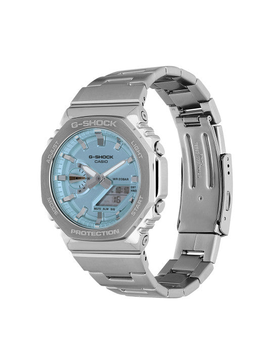 G-Shock GM-2110D-2ADR Metal Watch | Silver Body & Bracelet | Unisex