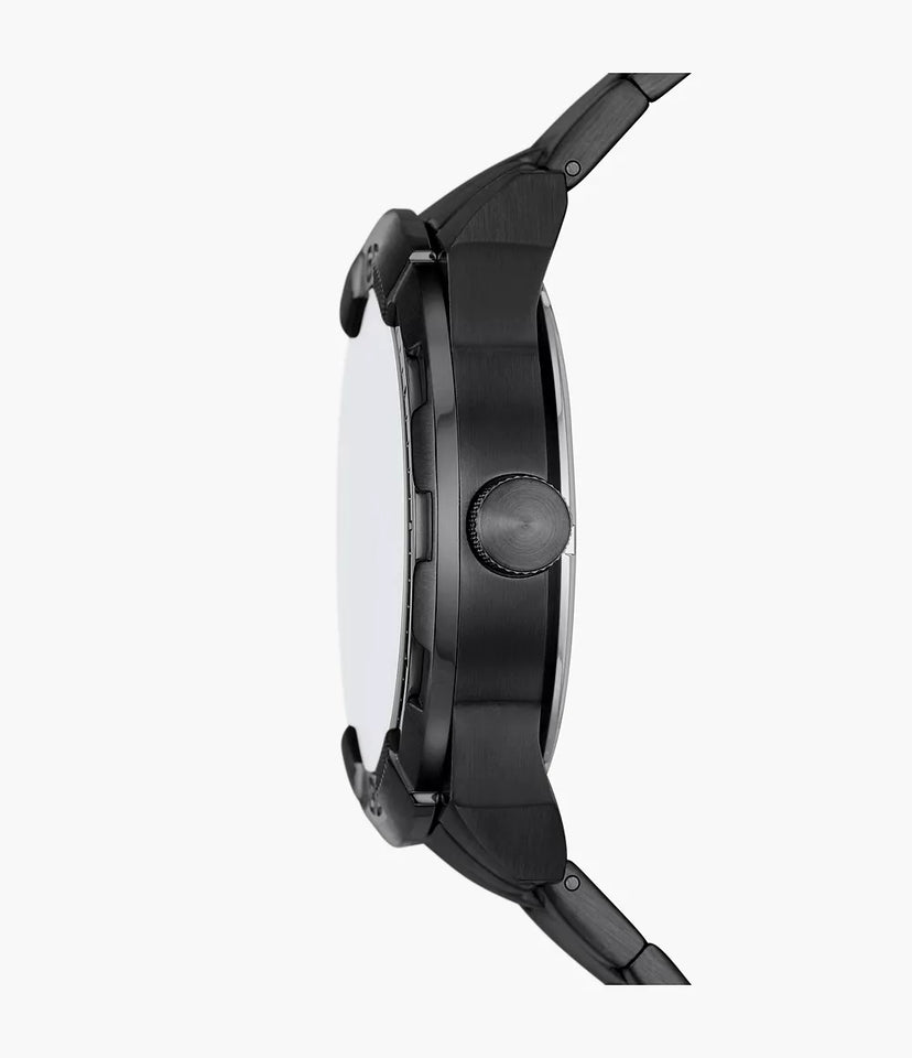 Fossil Bronson Automatic Skeleton Watch for Men Black Dial Stainless Steel 45mm