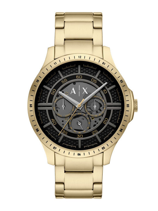 Armani Exchange Modern Chronograph Watch for Men | Gold Strap | AX2461 | 43mm