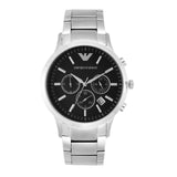 Emporio Armani Renato AR2453 Chronograph Watch for Men Black Dial Stainless Steel