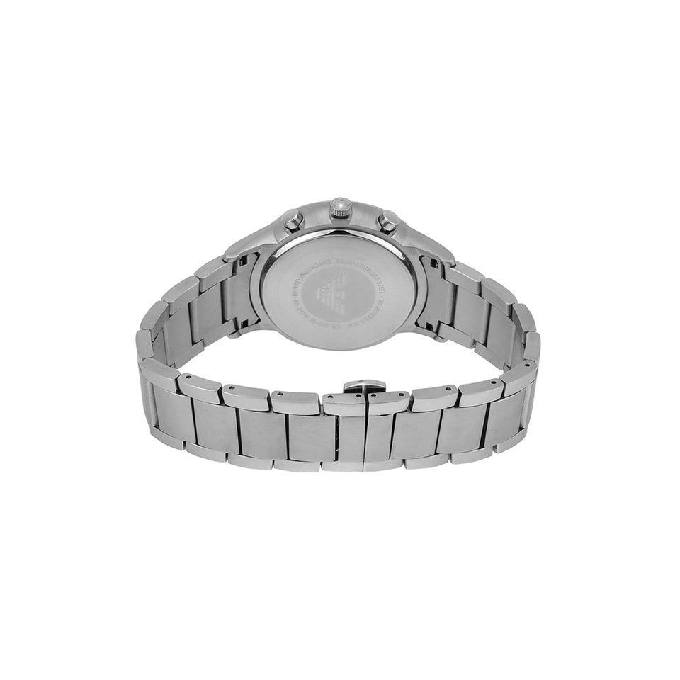 Emporio Armani Renato AR2453 Chronograph Watch for Men Black Dial Stainless Steel