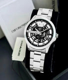 Armani Exchange Dress Automatic Watch for Men | Skeleton Dial | 43mm