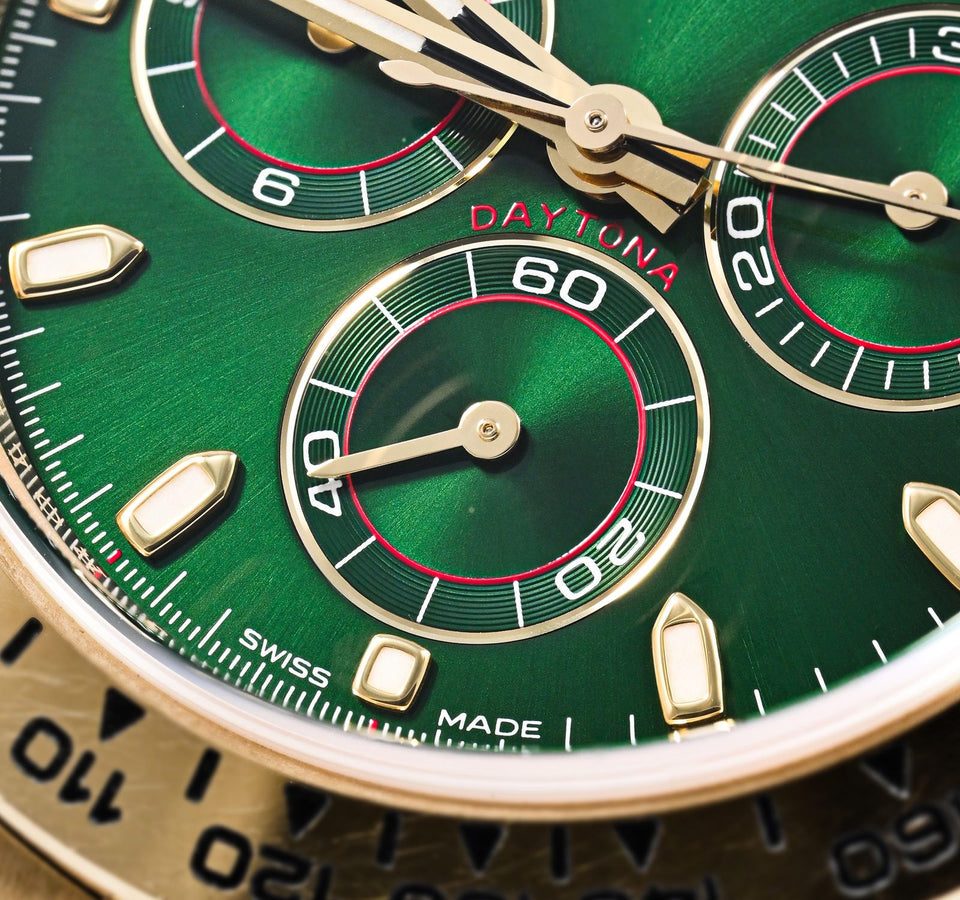 Rolex Daytona Automatic Watch for Men | Green Dial | Full Gold Finish